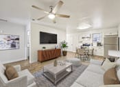 Thumbnail 6 of 54 - Living room with TV at Connect on University, Arizona