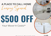 Thumbnail 1 of 14 - A poster advertising a $500 off leasing special at Place on Jentillly townhomes.