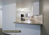 Thumbnail 4 of 51 - A bathroom with a white vanity and a mirror above it.
