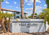 Thumbnail 2 of 18 - a wall with the villa sierra name on it and palm trees in front of it