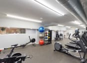 Thumbnail 24 of 40 - fitness center with exercise balls, and cardio machines at 2800 woodley apartments in washington dc