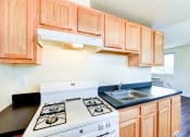 Thumbnail 12 of 18 - kitchen with hardwood floors and gas range at 734 longfellow street apartments in washington dc