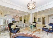 Thumbnail 18 of 28 - lobby lounge with social seating, marble flooring and elegant lighting at the norwood apartments in adams morgan washington dc