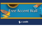 Thumbnail 4 of 15 - a blue background with the words free agent wall on top of a table with food