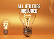 Thumbnail 17 of 17 - a light bulb with the words all utilities included on top of it