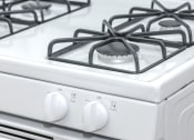Thumbnail 3 of 19 - close up of gas stove at fort totten apartments in washington dc