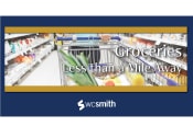 Thumbnail 11 of 17 - a person pushing a shopping cart in a grocery store  less than a mile away