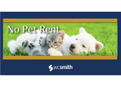 Thumbnail 13 of 18 - no pet rent sign with two dogs and a kitten