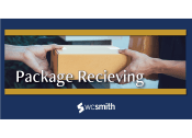 Thumbnail 14 of 28 - a box is being held up by two hands with the words package receiving