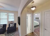 Thumbnail 8 of 29 - view of bedroom and living area at parkside apartments in washington dc