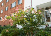 Thumbnail 13 of 13 - exterior of penn view apartment building with lush landscaping
