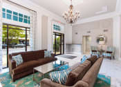 Thumbnail 21 of 25 - lobby lounge with couches and a coffee table at the calverton apartment building in adams morgan washington dc