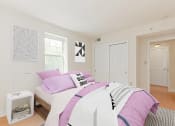 Thumbnail 10 of 14 - bedroom with hardwood flooring at the oaks apartments in washington dc