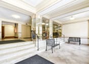 Thumbnail 17 of 28 - lobby lounge with social seating at wakefield hall apartments in u street washington dc