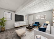 Thumbnail 1 of 18 - Living Room With TV at Balfour Forest Apartments, Marietta, GA