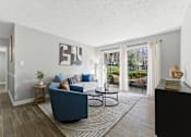 Thumbnail 4 of 51 - Living room with attached balcony at The Reserve at Brookhaven, Atlanta, GA, 30329