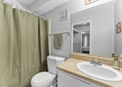 Thumbnail 21 of 51 - Bathroom with curtain at The Reserve at Brookhaven, Georgia, 30329