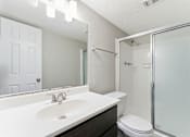 Thumbnail 14 of 45 - Glass separated shower at Lacota Apartments, Georgia, 30360