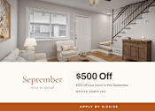 Thumbnail 1 of 31 - A room with a staircase and a couch with a September move-in special offer at Balfour Chastain, Sandy Springs, GA