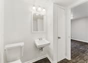 Thumbnail 18 of 35 - Bathroom with white sink at Pinewood Townhomes, Tucker, GA, 30084
