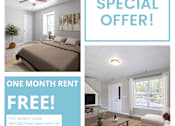 Thumbnail 37 of 37 - A promotional image for a special offer on a one month rent free deal.