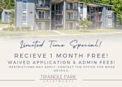 Thumbnail 26 of 27 - An apartment complex advertises a one month free offer for a limited time special.