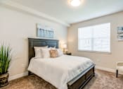 Thumbnail 6 of 26 - primary bedroom in model apartment at Bucking Horse Apartments, Colorado, 80525