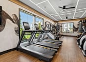 Thumbnail 29 of 124 - the gym is equipped with treadmills and other cardio equipment at Madison Prickett Preserve, Pennsylvania
