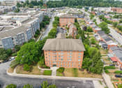 Thumbnail 5 of 17 - an aerial view of a building in the middle of a city