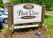 Thumbnail 2 of 13 - Community sign for Park View at Miramar Landing apartment homes for seniors.