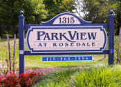 Thumbnail 21 of 21 - A blue and white sign that says Park View at Rose Dale.
