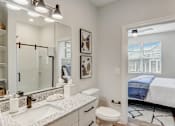 Thumbnail 35 of 45 - bathroom with granite countertop in Asheville NC