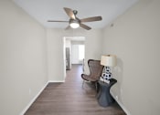Thumbnail 2 of 36 - Foyer area with ceiling fan  at Huntington Apartments, Morrisville, NC