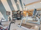 Thumbnail 17 of 25 - 1-Bedroom Garden-Style Apartments In Weaverville, NC - Highline North - Fitness Center Equipped With Cardio Machines, Weights, And Agility Area