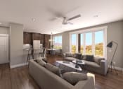 Thumbnail 8 of 26 - Living Room Near Kitchen, Dining Space, With Plenty of Natural Light at Moenave Townhomes in Springdale, Utah