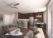 Thumbnail 7 of 26 - Living Room With Fan and Hardwood Flooring and Furniture at Moenave Townhomes in Springdale, Utah