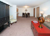 Thumbnail 11 of 22 - living and dining area  at Hornbrook Estates Apartments, Evansville, 47715