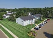 Thumbnail 6 of 14 - Aerial view at McClellan Estates Apartments, Marshall, MI
