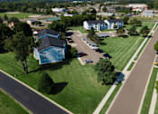 Thumbnail 9 of 14 - Aerial view of property at McClellan Estates Apartments, Marshall, Michigan