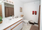 Thumbnail 14 of 17 - Bathroom with white interior at Oates Estates Apartments, Alabama, 36303