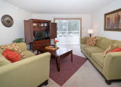 Thumbnail 2 of 17 - Living room view at Oates Estates Apartments, Dothan, 36303