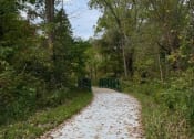 Thumbnail 1 of 8 - a path leading to a bridge in the woods