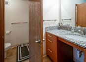 Thumbnail 20 of 24 - Upgraded Bathroom Fixtures at Raleigh House Apartments, MRD Apartments, East Lansing, MI