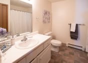 Thumbnail 16 of 33 - Bathroom With Bathtub at Woodbury Estates Apartments, Adrian, MI, 49221