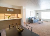 Thumbnail 7 of 33 - Kitchen And Living at Woodbury Estates Apartments, Adrian, MI, 49221