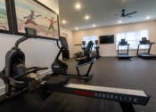 Thumbnail 31 of 40 - Walton Green family affordable community in Augusta, GA a gym with cardio equipment and a large screen tv
