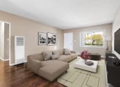 Thumbnail 1 of 27 - Modern Living Room at Gloria Homes Apartments, Los Angeles, CA