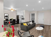 Thumbnail 30 of 69 - Living Area With Kitchen at Lombardi Apartments, Woodland Hills, CA, 91367