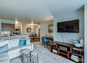 Thumbnail 6 of 25 - Stylish Tv Cabinet In Living Room at Abbey Ridge Apartment Homes, Oxford, 48371