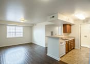 Thumbnail 3 of 11 - Living Room and Kitchen at Timberland Park Apartments, Virginia, 22903